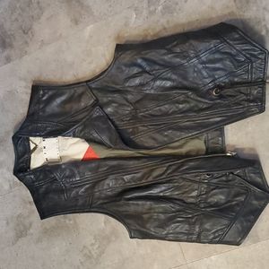 mike gonzalez vest leather sz med